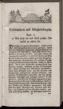 Kap. I. Sittenlehren und Klugheitsregeln.