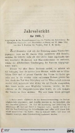 2: Jahresbericht für 1863