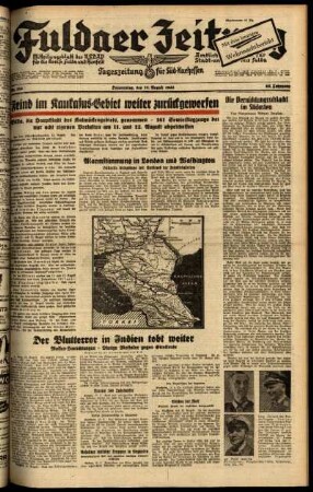 Ausgabe vom Donnerstag, den 13. August 1942.