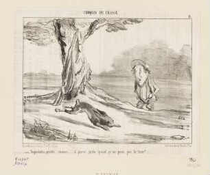 Saprelotte, quelle chance…, Blatt 15 der Folge "Croquis de Chasse", in: "Le Charivari", Paris 1853