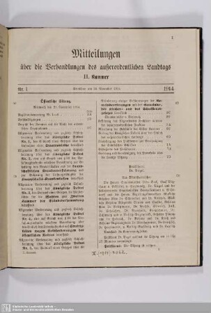 Öffentliche Sitzung (25.11.1914)