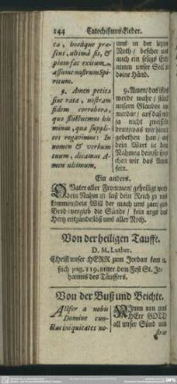 Von der heiligen Tauffe