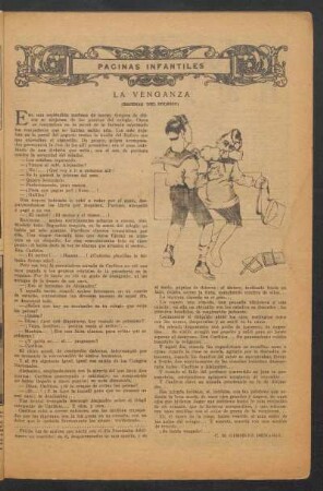 La venganza - (Escenas del colegio) : Páginas infantiles