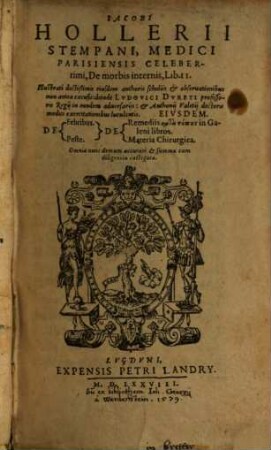 De morbis internis : lib. II. ...