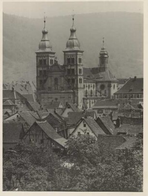 Amorbach im Odenwald mit der Klosterkirche der ehemaligen Benediktinerabtei