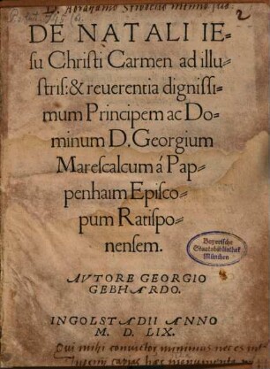 De natali Jesu Christi carmen