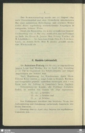 II. Handels-Lehranstalt