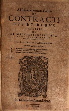 De rebus creditis ... at quartum librum ... Codicis Commentarius