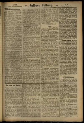 Zweite Ausgabe vom Donnerstag, den 09. Januar 1913.