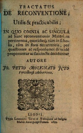 Tractatus de reconventione