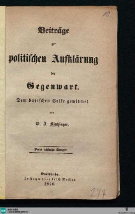 Beiträge zur politischen Aufklärung der Gegenwart
