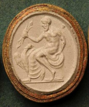 Sitzender Jupiter mit Donnerkeil und Adler (Jupiter Conservator) (Daktyliothek, Supplement)