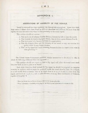 Appendix I. Aberrations of audibility of fog signals