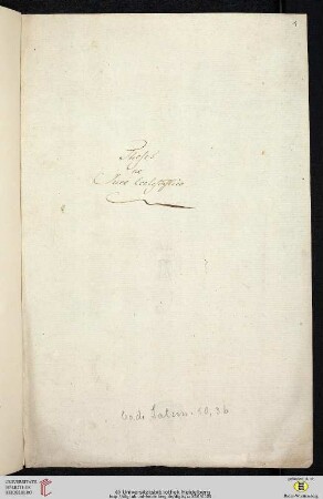 Deckblatt: Theses ex Jure Ecclesiastico