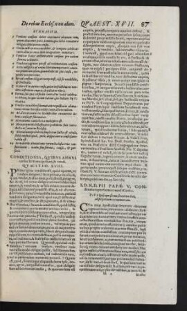 Conditiones, Quibus Annui census licite emi possunt, & vendi. Quaestio. XVIII.