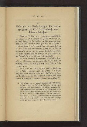 5. Messungen und Beobachtungen, den Correctionsplan der Elbe bei Blankenese und Schulau betreffend