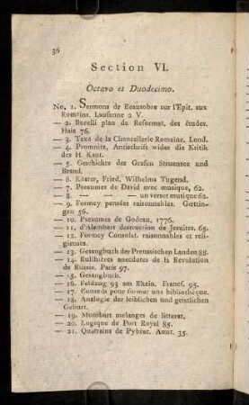 36-44, Section VI. - Section VII.