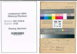 Entnazifizierung Bernhard Boesing , geb. 21.08.1904 (Arbeiter)