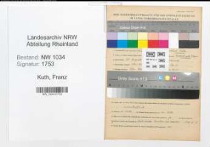 Entnazifizierung Franz Kuth , geb. 00.00.0000 (Matrose)