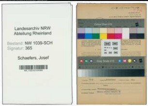 Entnazifizierung Josef Schaefers , geb. 30.07.1901 (Krankenpfleger)