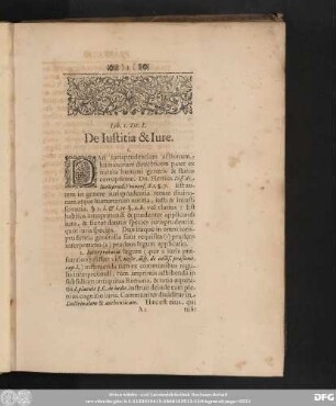 Tit. I. De Iustitia & Iure.