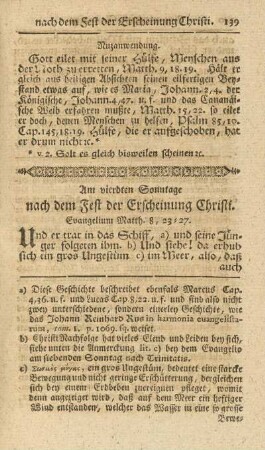 Am vierdten Sonntage nach dem Fest der Erscheinung Christi