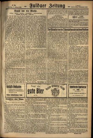 Zweite Ausgabe vom Sonntag, den 12. Februar 1928.