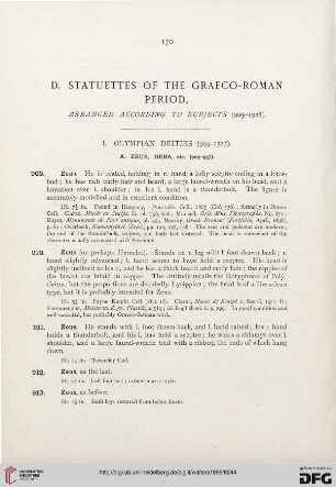 D: Statuettes of the graeco-roman period