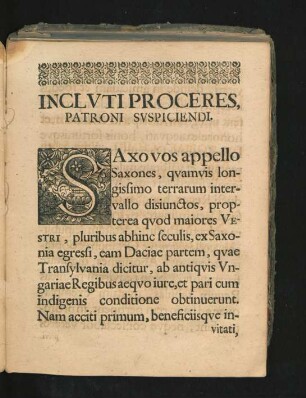 Incluti Proceres, Patroni Suspiciendi.