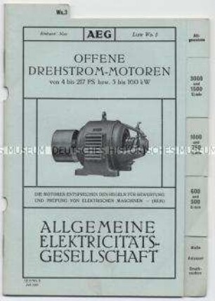 Offene Drehstrom-Motoren von 4 bis 217 PS bzw. 3 bis 160 kW (O) (Liste Ws.3)