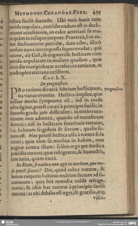 Cap. LX. De prognostico