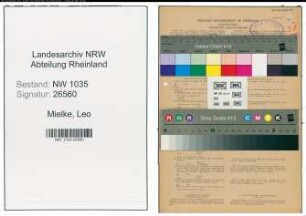 Entnazifizierung Leo Mielke , geb. 14.09.1900 (Feuerwehrmann)