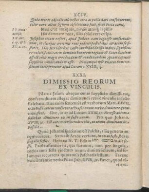 XXXI. Dimissio Reorum Ex Vinculis.