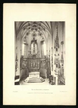 Chor der Klosterkirche zu Blaubeuren. Ansicht.