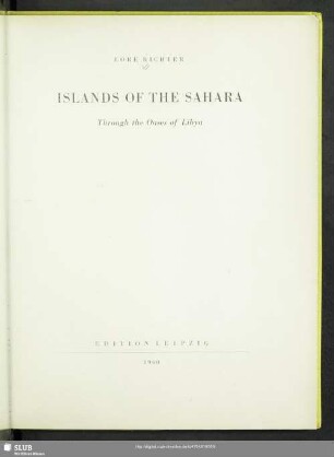 Islands of the Sahara : through the oases of Libya