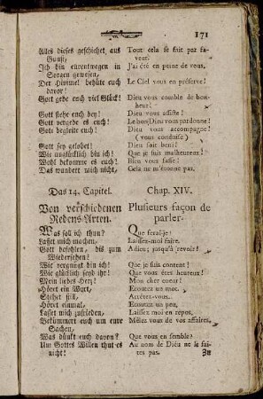 Das 14. Capitel. Von verschiedenen Redens-Arten