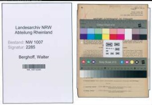 Entnazifizierung Walter Berghoff , geb. 08.01.1907 (Prokurist)