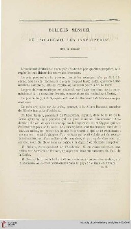 Bulletin mensuel