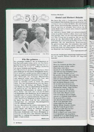 Goldene Hochzeit Gretel und Herbert Behnke