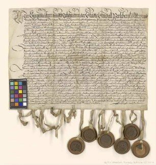 Altmärkische und prignitzsche Städte verschreiben sich Nikolaus Nahdem, Ratsverwandten zu Salzwedel, über 2.000 Taler.