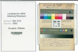 Entnazifizierung Wilhelm Gruyters , geb. 01.11.1904 (Fabrikant)