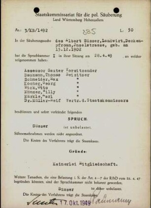 Süsser, Albert