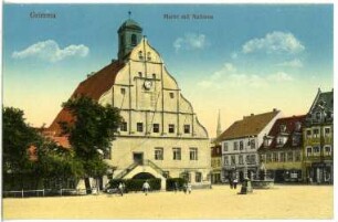 Grimma. Markt mit Rathaus