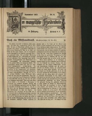 Nr. 11. November 1913.