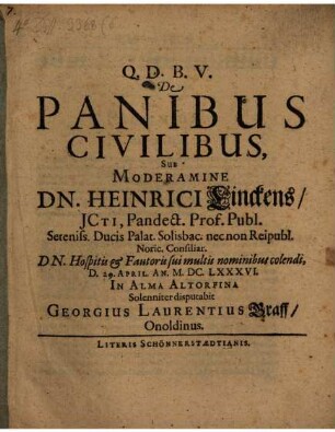De Panibus Civilibus