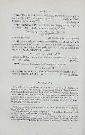 SUPPLÉMENT.