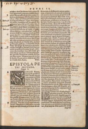 Epistola Petri Secunda.