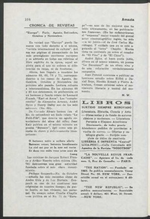 Crónica de Revistas