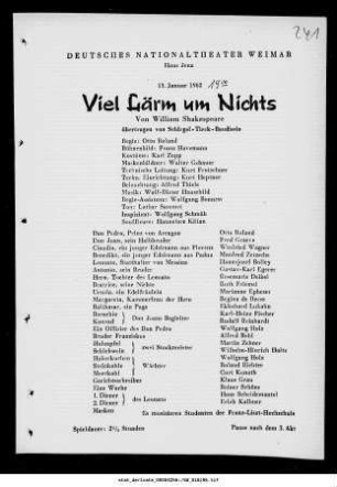 Viel Lärm um Nichts