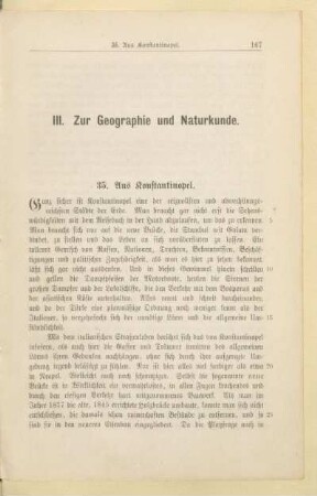 II. Zur Geographie und Naturkunde